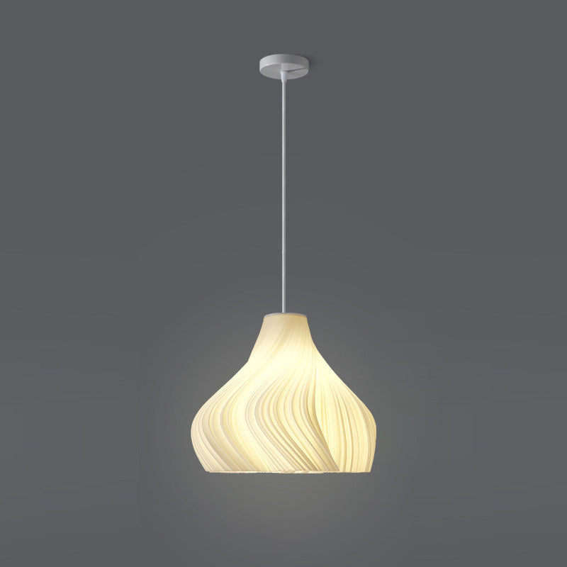 Lámpara colgante contemporánea creativa de cúpula de acrílico y hierro con 1 luz para sala de estar 