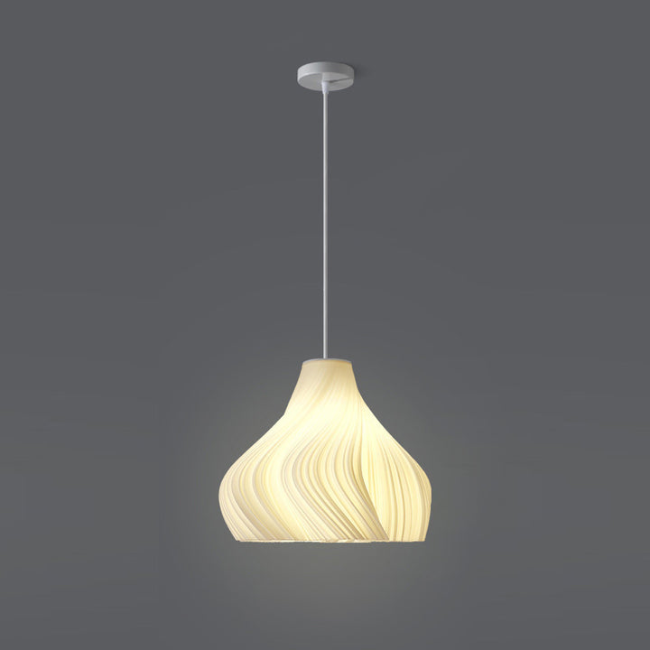 Lámpara colgante contemporánea creativa de cúpula de acrílico y hierro con 1 luz para sala de estar 