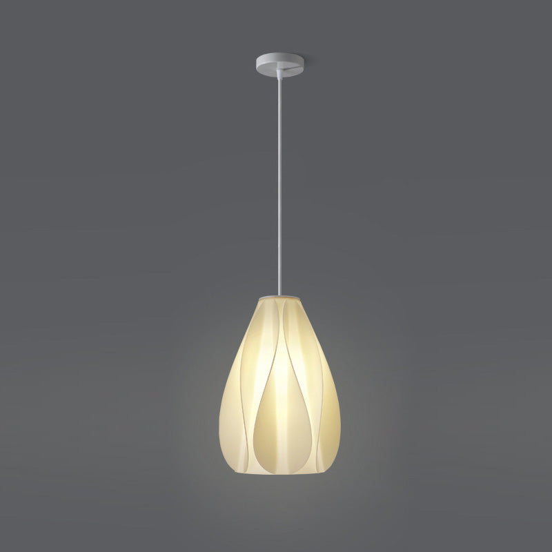 Lámpara colgante contemporánea creativa de cúpula de acrílico y hierro con 1 luz para sala de estar 