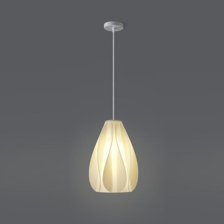 Lámpara colgante contemporánea creativa de cúpula de acrílico y hierro con 1 luz para sala de estar 