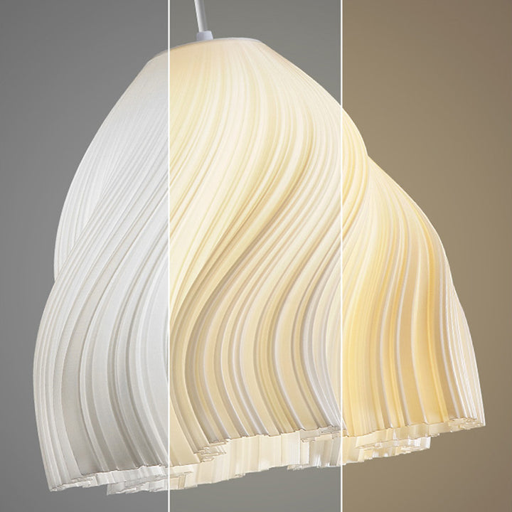 Lámpara colgante contemporánea creativa de cúpula de acrílico y hierro con 1 luz para sala de estar 
