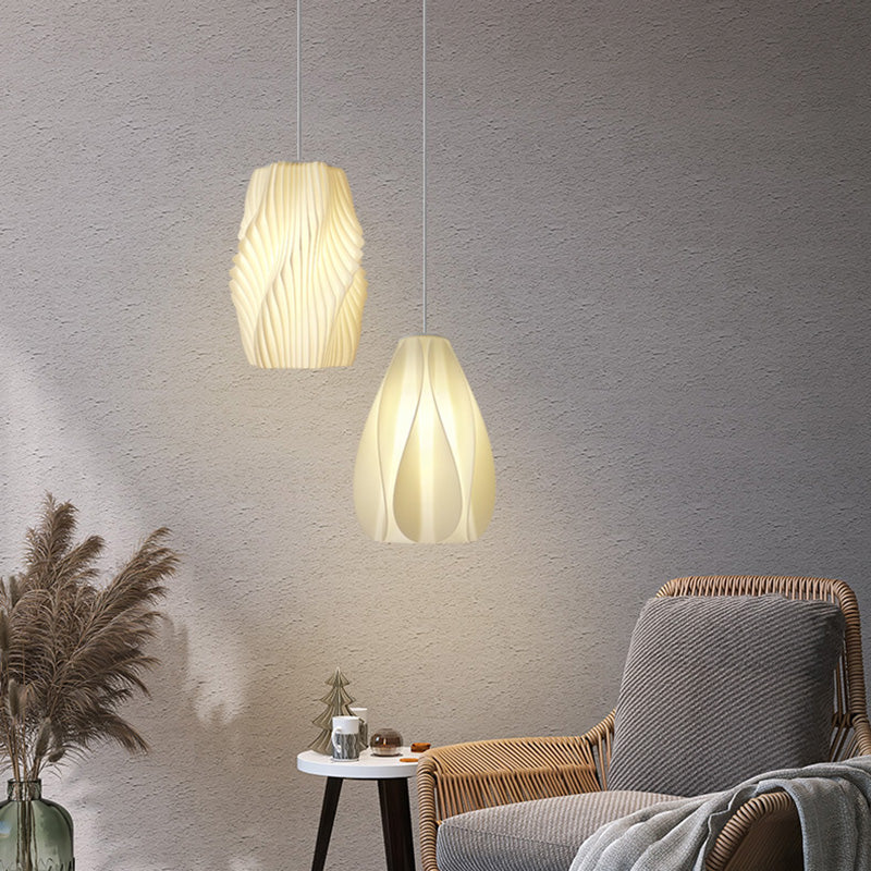 Lámpara colgante contemporánea creativa de cúpula de acrílico y hierro con 1 luz para sala de estar 