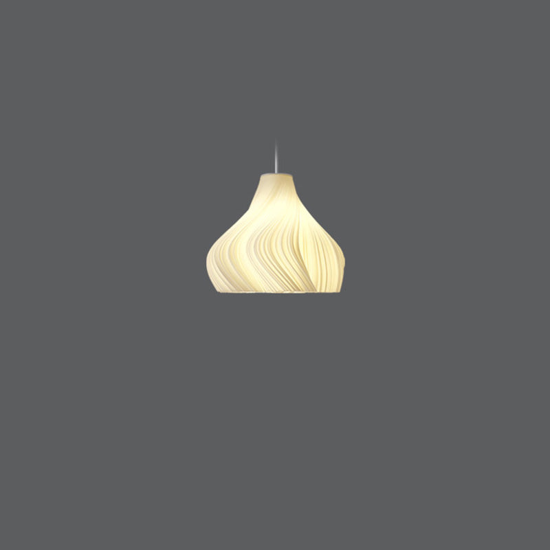 Lámpara colgante contemporánea creativa de cúpula de acrílico y hierro con 1 luz para sala de estar 