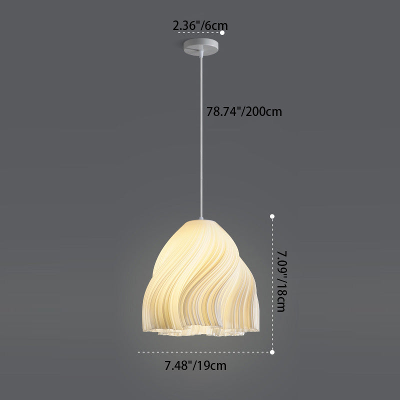 Lámpara colgante contemporánea creativa de cúpula de acrílico y hierro con 1 luz para sala de estar 
