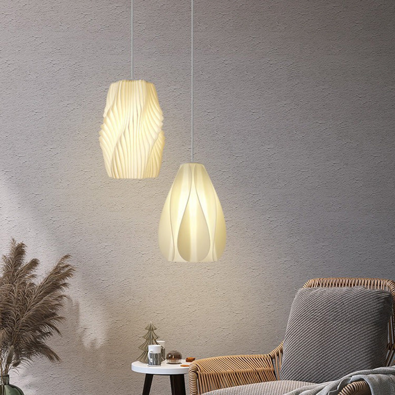 Lámpara colgante contemporánea creativa de cúpula de acrílico y hierro con 1 luz para sala de estar 