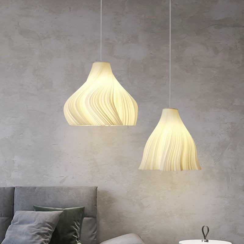 Lámpara colgante contemporánea creativa de cúpula de acrílico y hierro con 1 luz para sala de estar 