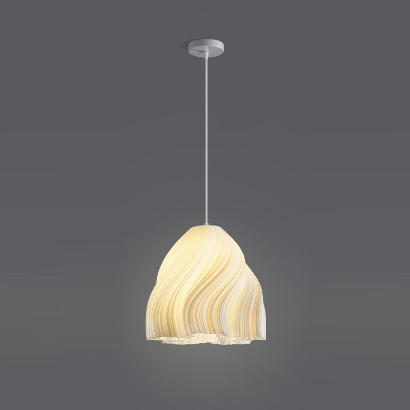 Lámpara colgante contemporánea creativa de cúpula de acrílico y hierro con 1 luz para sala de estar 