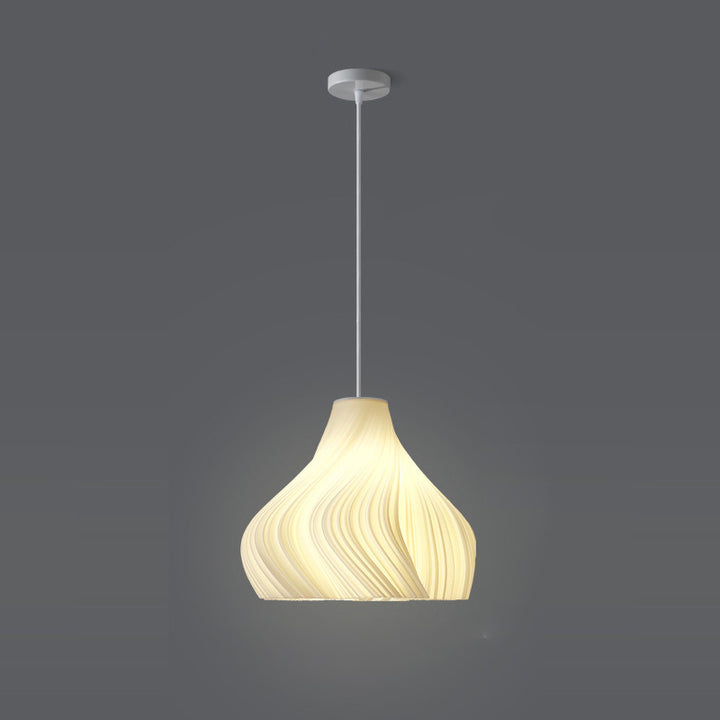 Lámpara colgante contemporánea creativa de cúpula de acrílico y hierro con 1 luz para sala de estar 