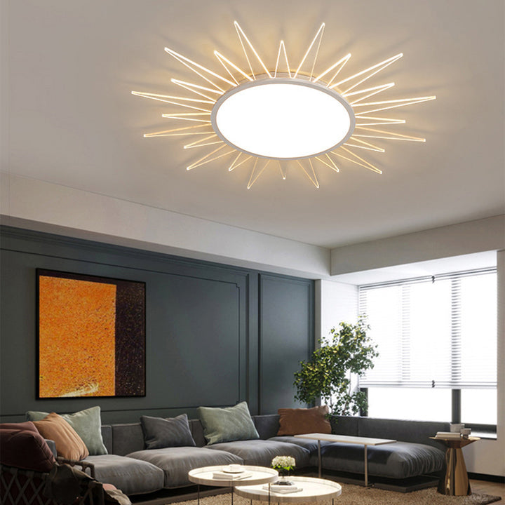 Lumière de plafond LED moderne minimaliste ronde en aluminium et acrylique pour chambre 