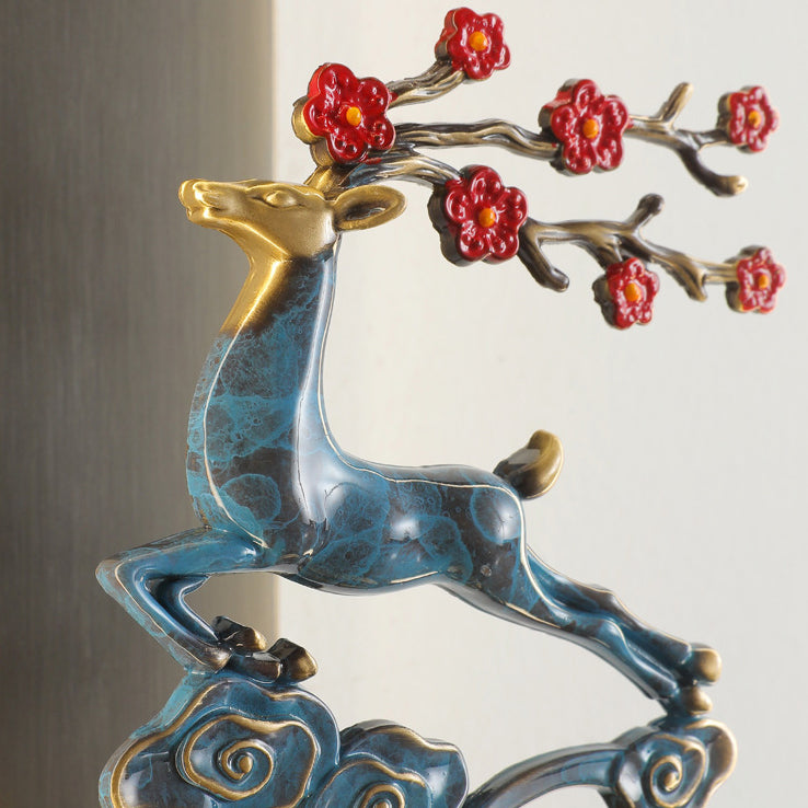 Traditionelle Chinesische Elch Zylinder Kupfer Jade Glas LED Wand Leuchte Lampe Für Wohnzimmer 