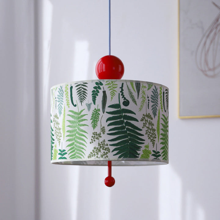 Suspension Luminaire 3 Lumières en Tissu Fer Vintage Traditionnel pour Chambre 