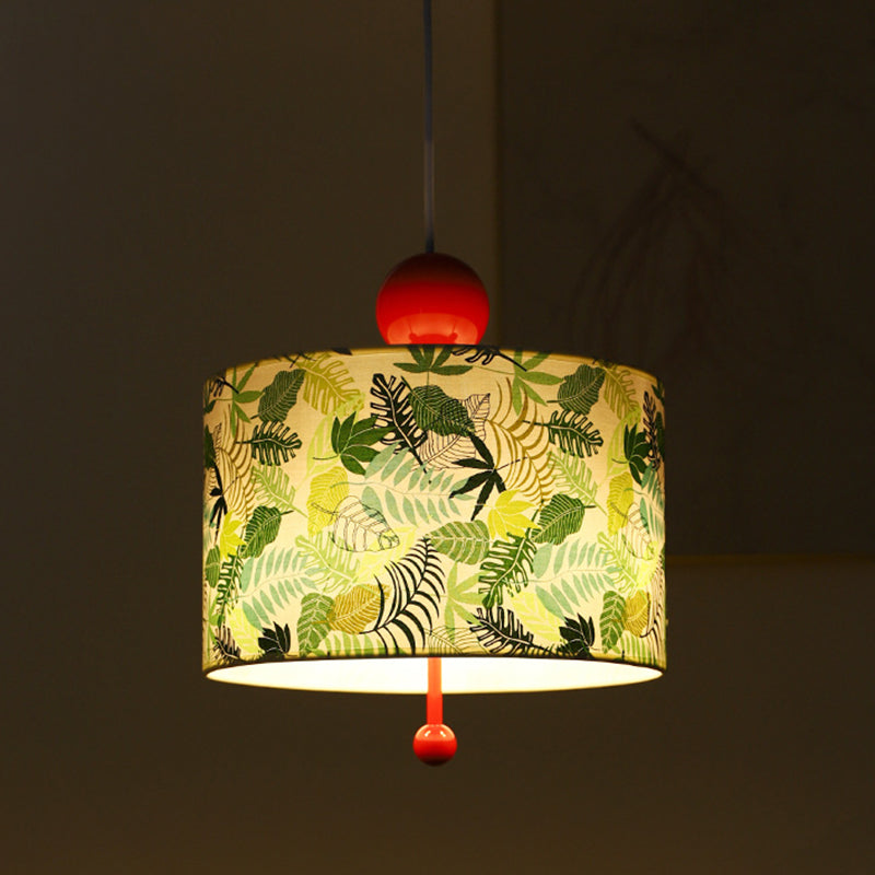 Suspension Luminaire 3 Lumières en Tissu Fer Vintage Traditionnel pour Chambre 