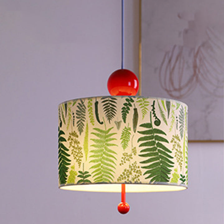 Suspension Luminaire 3 Lumières en Tissu Fer Vintage Traditionnel pour Chambre 