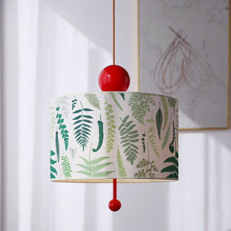 Suspension Luminaire 3 Lumières en Tissu Fer Vintage Traditionnel pour Chambre 