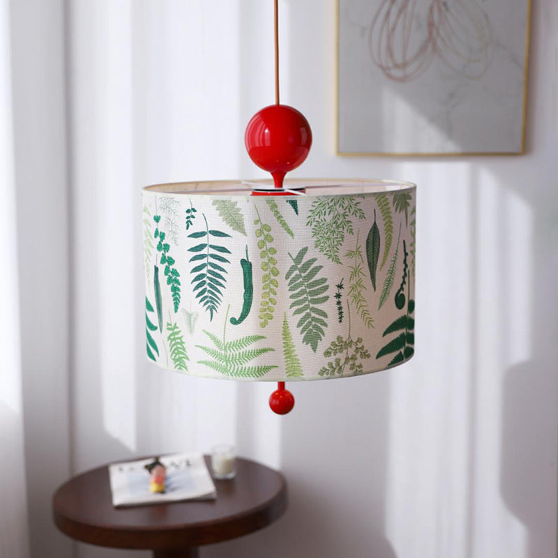 Suspension Luminaire 3 Lumières en Tissu Fer Vintage Traditionnel pour Chambre 