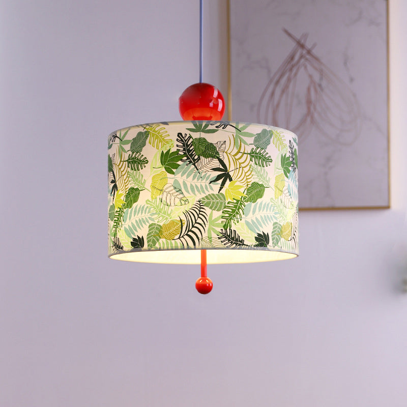 Suspension Luminaire 3 Lumières en Tissu Fer Vintage Traditionnel pour Chambre 