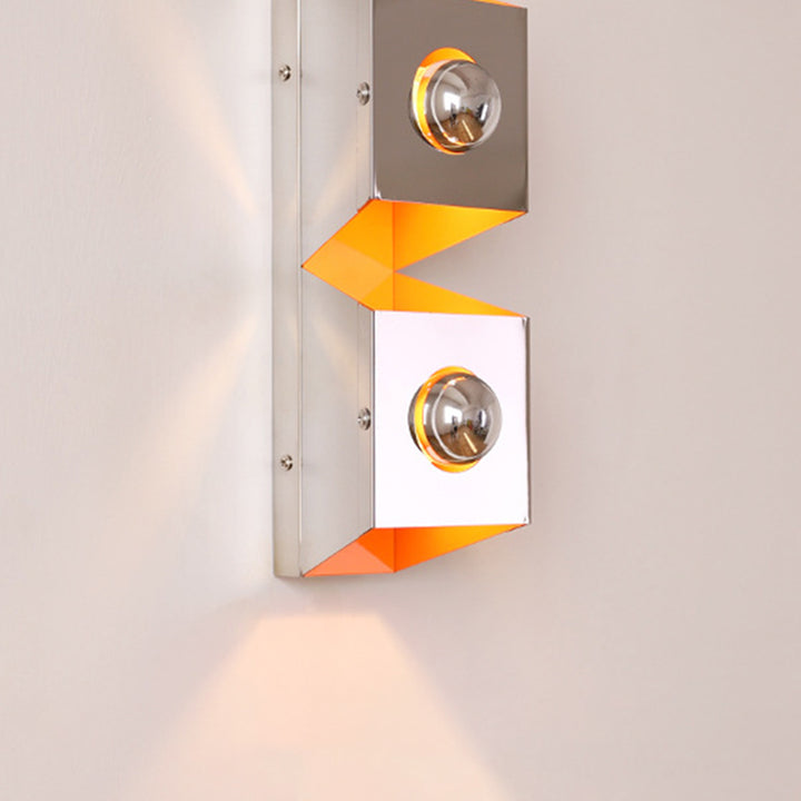 Moderne minimalistische rechteckige 2-flammige Wandleuchte aus Eisen für Schlafzimmer 