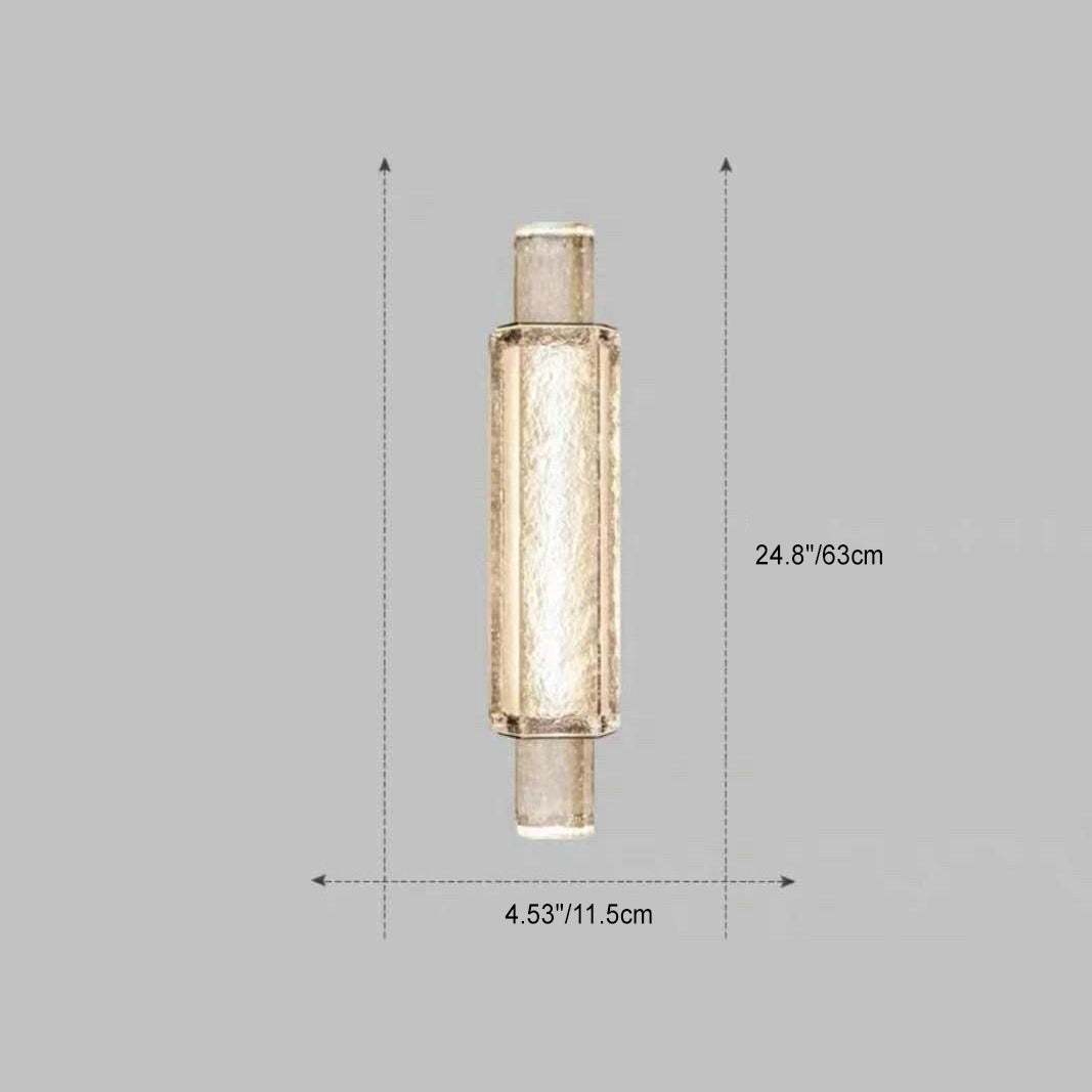 Contemporary Creative Cylinder Stainless Steel Glass LED Wall Sconce Lamp For Hallway