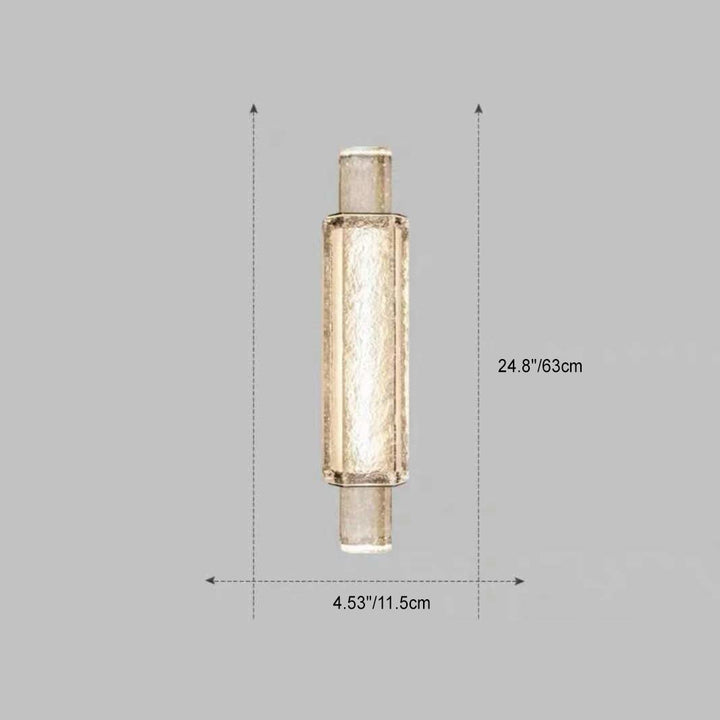 Contemporary Creative Cylinder Stainless Steel Glass LED Wall Sconce Lamp For Hallway