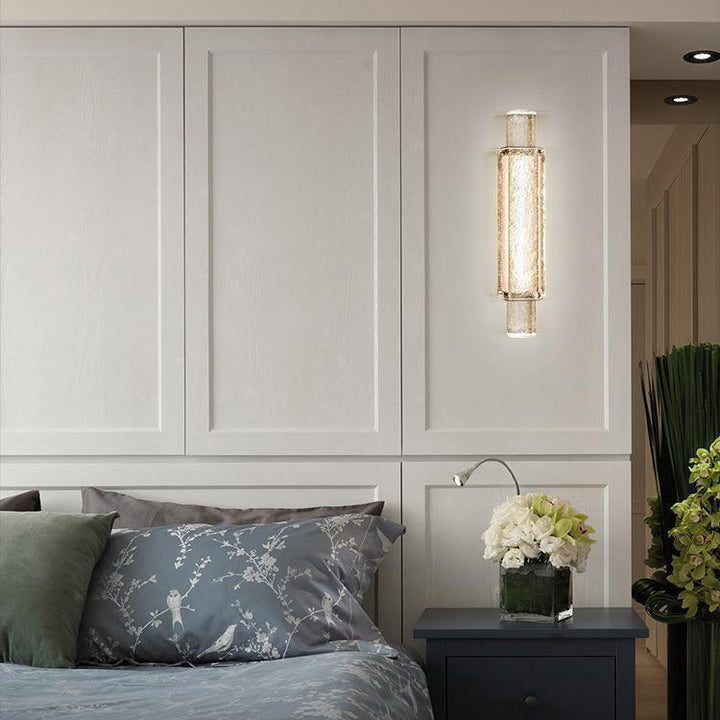 Contemporary Creative Cylinder Stainless Steel Glass LED Wall Sconce Lamp For Hallway