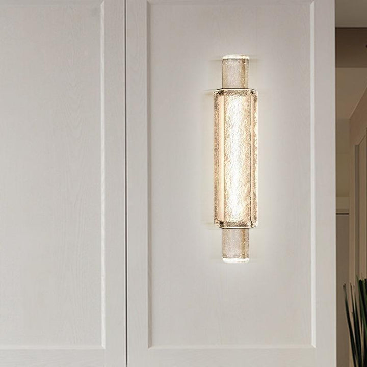 Contemporary Creative Cylinder Stainless Steel Glass LED Wall Sconce Lamp For Hallway