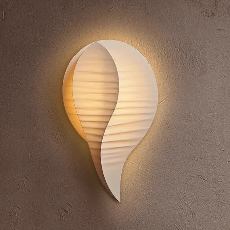 Traditionelle japanische Teardrop Stoff LED Wandleuchte Lampe für Flur 