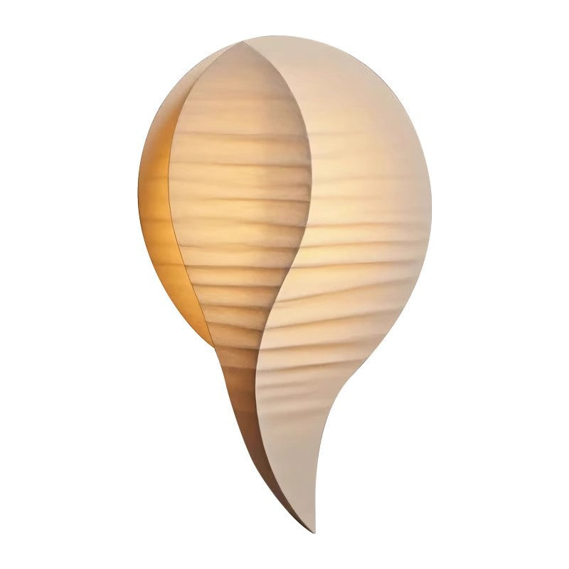 Traditionelle japanische Teardrop Stoff LED Wandleuchte Lampe für Flur 