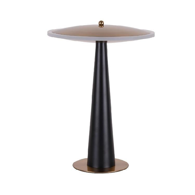 Contemporary Creative UFO Round Aluminum Acrylic LED Table Lamp For Bedroom