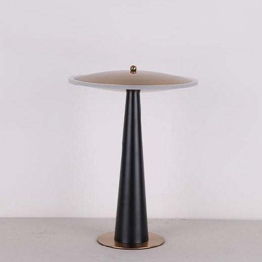 Contemporary Creative UFO Round Aluminum Acrylic LED Table Lamp For Bedroom