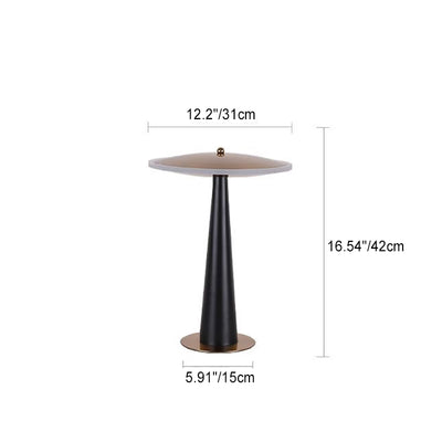 Contemporary Creative UFO Round Aluminum Acrylic LED Table Lamp For Bedroom