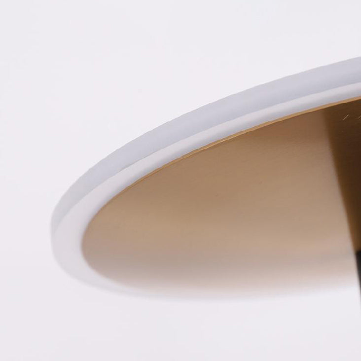 Contemporary Creative UFO Round Aluminum Acrylic LED Table Lamp For Bedroom