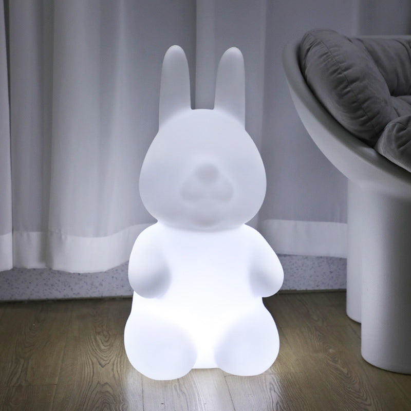 Contemporary Creative Rabbit PE Plastic LED Floor Lamp For Bedroom