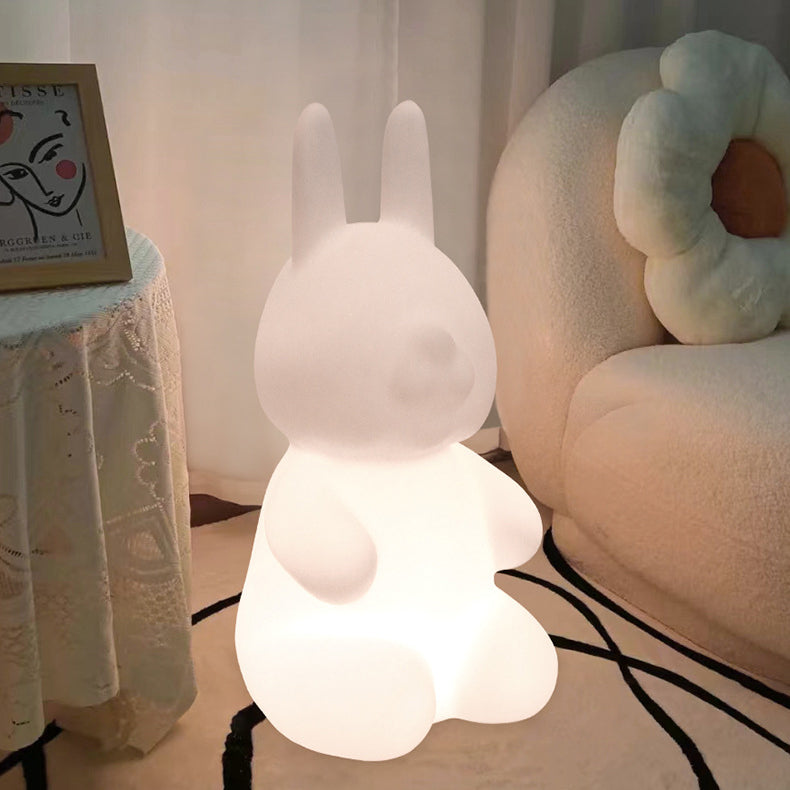 Contemporary Creative Rabbit PE Plastic LED Floor Lamp For Bedroom
