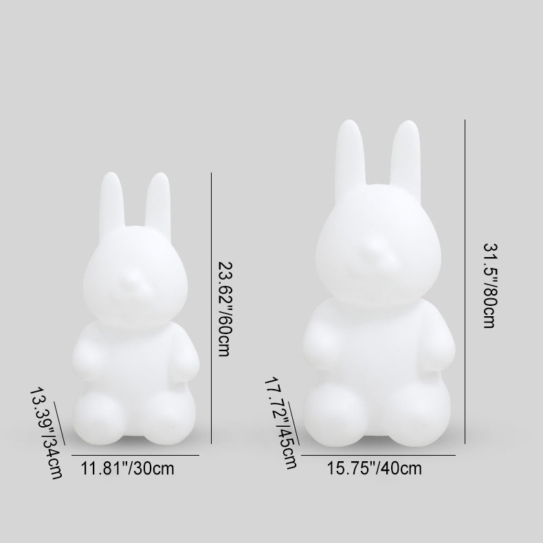 Contemporary Creative Rabbit PE Plastic LED Floor Lamp For Bedroom