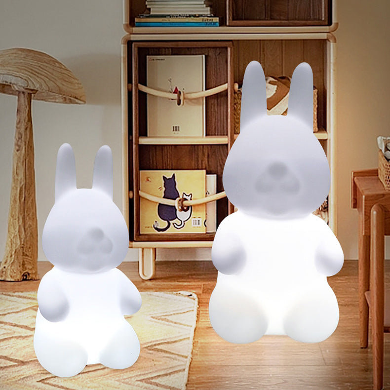 Contemporary Creative Rabbit PE Plastic LED Floor Lamp For Bedroom