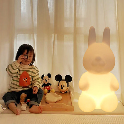 Contemporary Creative Rabbit PE Plastic LED Floor Lamp For Bedroom