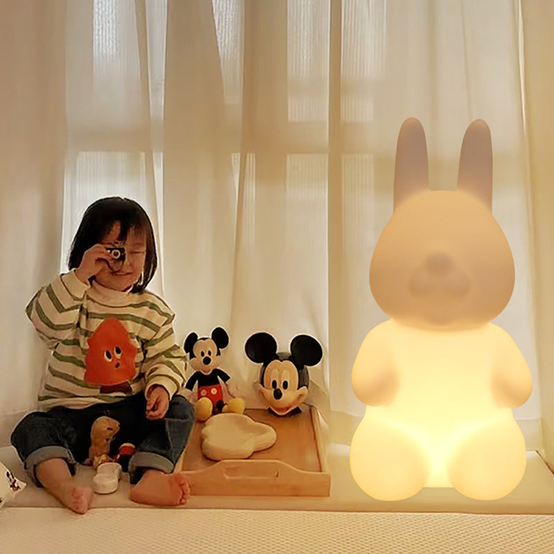 Contemporary Creative Rabbit PE Plastic LED Floor Lamp For Bedroom
