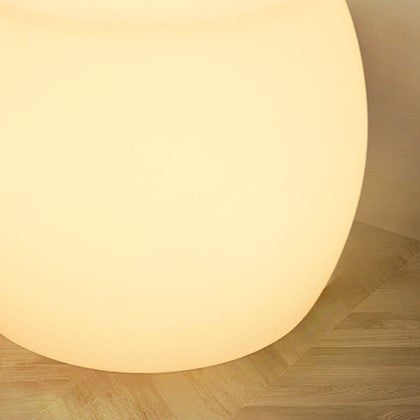 Modern Minimalist Drum PE Plastic LED Floor Lamp For Bedroom