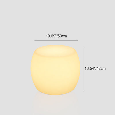 Modern Minimalist Drum PE Plastic LED Floor Lamp For Bedroom
