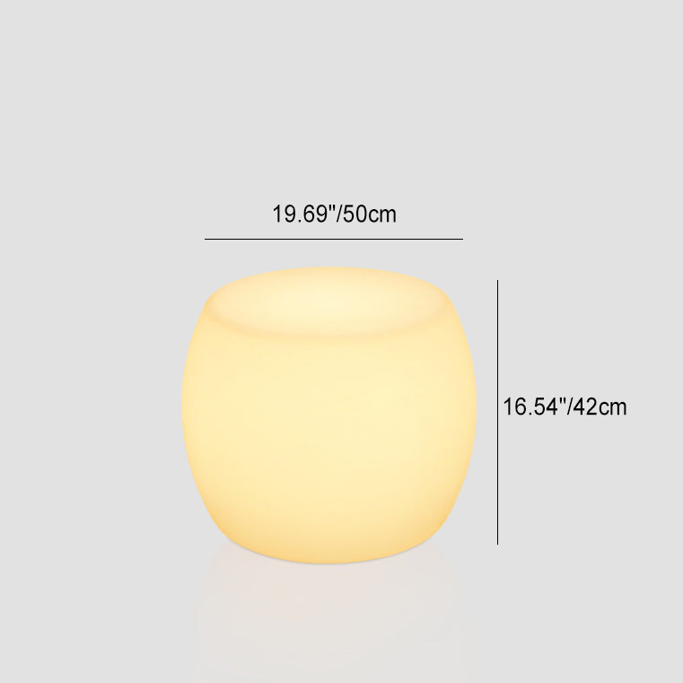 Modern Minimalist Drum PE Plastic LED Floor Lamp For Bedroom