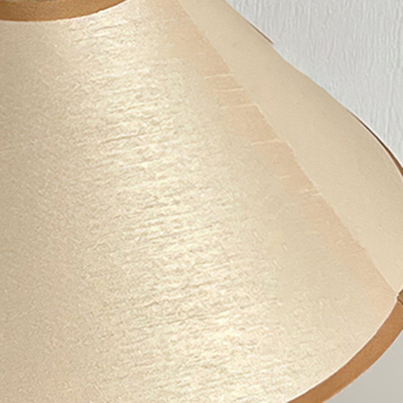 Lampe de table 1 lumière en bois de caoutchouc avec abat-jour en tissu rond vintage traditionnel pour chambre à coucher 