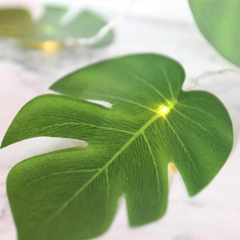 Lumière de guirlande LED en plastique à feuille Art Déco moderne pour salon 