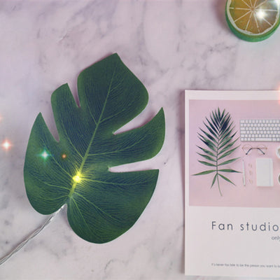 Lumière de guirlande LED en plastique à feuille Art Déco moderne pour salon 
