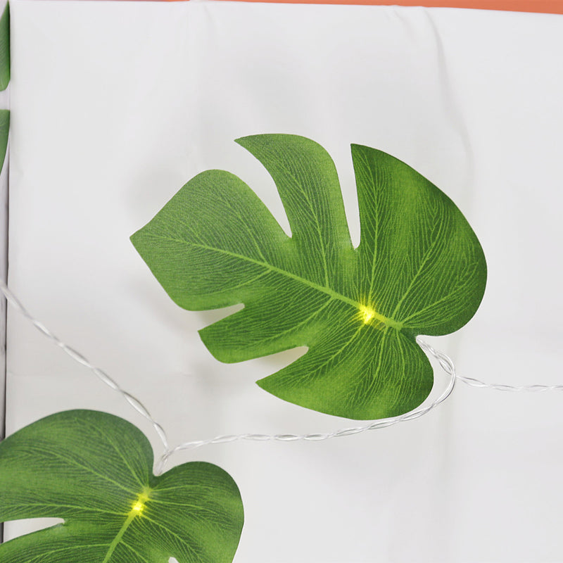 Lumière de guirlande LED en plastique à feuille Art Déco moderne pour salon 
