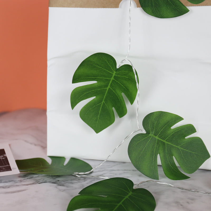 Lumière de guirlande LED en plastique à feuille Art Déco moderne pour salon 