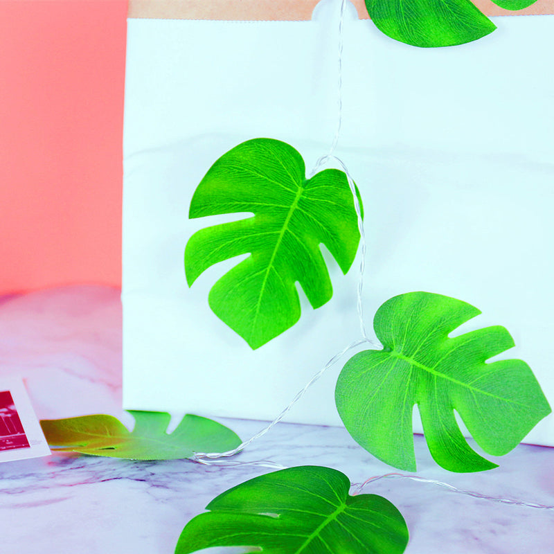 Lumière de guirlande LED en plastique à feuille Art Déco moderne pour salon 