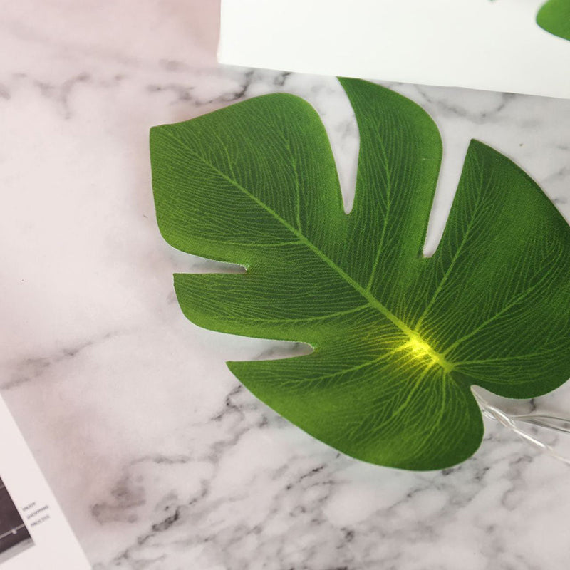 Lumière de guirlande LED en plastique à feuille Art Déco moderne pour salon 