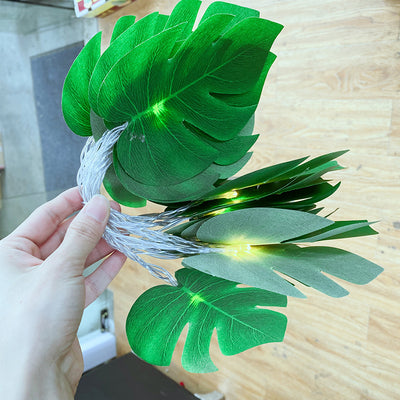 Lumière de guirlande LED en plastique à feuille Art Déco moderne pour salon 