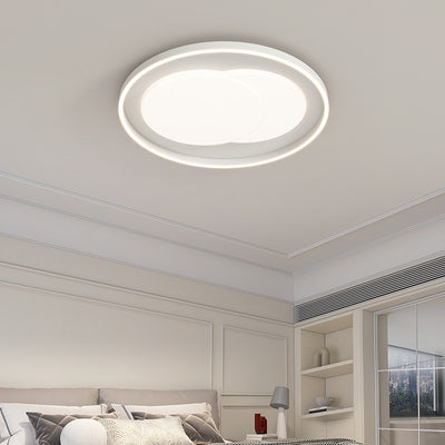 Plafonnier LED rond en fer acrylique minimaliste moderne pour chambre 