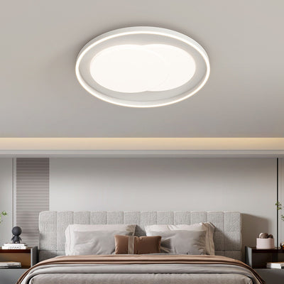 Plafonnier LED rond en fer acrylique minimaliste moderne pour chambre 